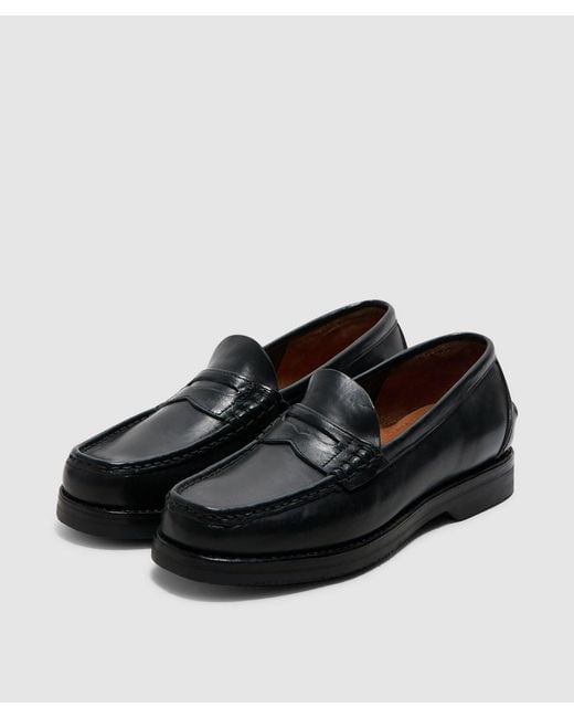 Visvim Black Fabro Folk Loafer for men