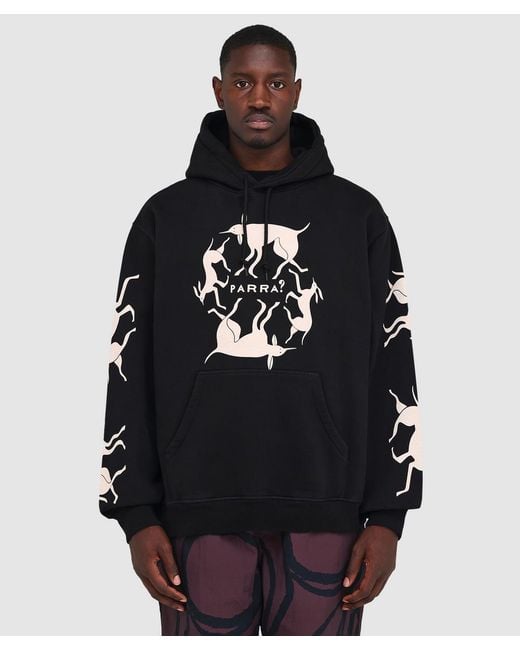 Parra Black Non Grand Cafe Hoodie for men