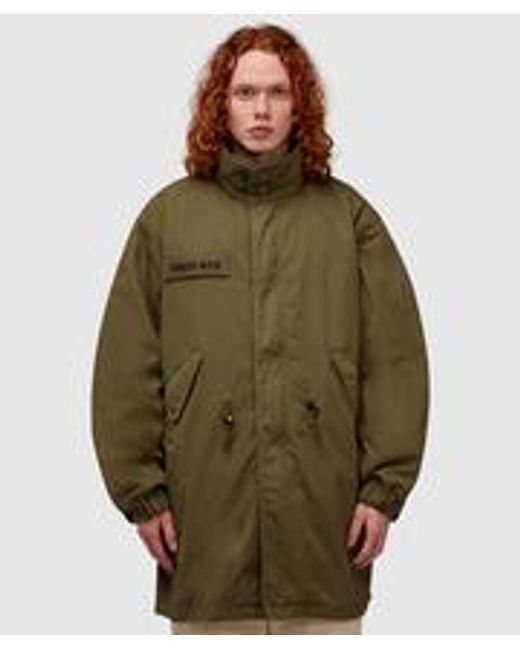 Human Made Green Fishtail Parka Jacket for men