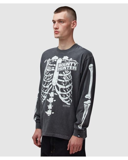 Neighborhood Gray X Bounty Hunter Long Sleeve T-Shirt for men