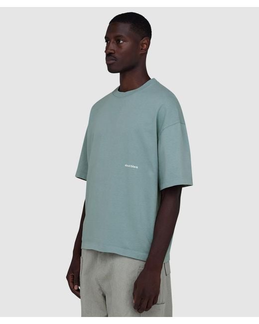 About Blank Blue Box T-Shirt (Tourmaline/Ecru for men