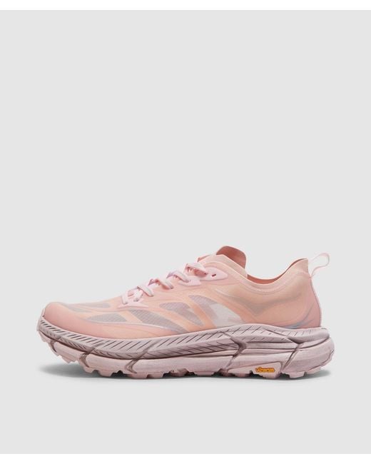 Hoka One One Pink Mafate Speed 4 Lite Sneaker (Rose Tea Rose Latte for men