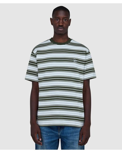 Parra Green Signature Striped T-Shirt for men