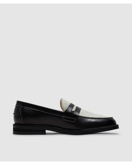 Duke & Dexter Black Wilde Suede Penny Loafer for men