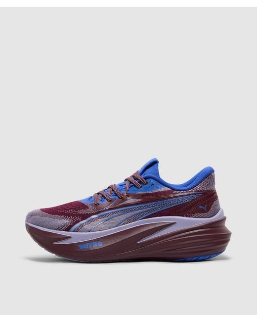 PUMA Red Magmax Nitro 2 Sneaker (Ruby Shimmer-Royal Sapphire for men