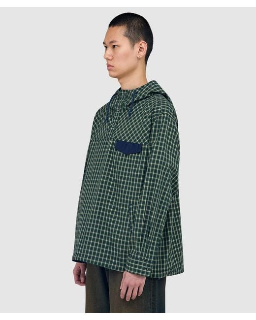 Beams Plus Green Check Pullover Anorak Jacket Watch for men