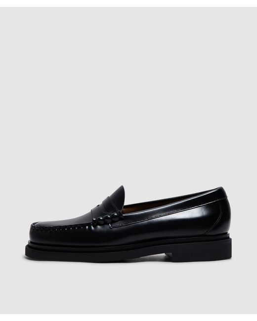 G.H.BASS Black Weejun Step Larson Moc Penny Loafer Leather for men