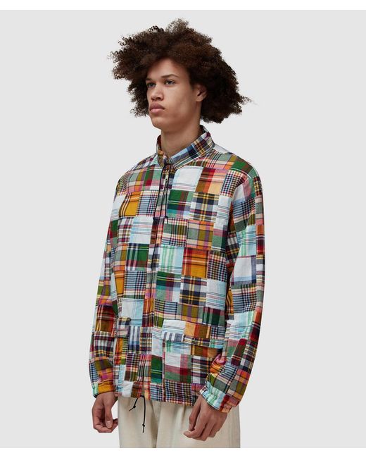 Beams Plus Multicolor Swing Patchwork Madras Jacket for men