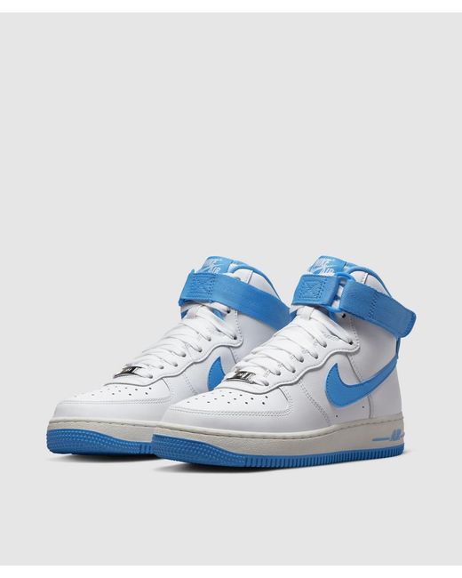 Nike Leather Air Force 1 High Original Shoes in White (Blue) - Save 54% |  Lyst Australia