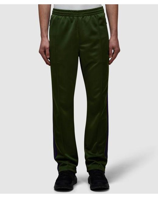 Needles Green Poly Smooth Narrow Track Pant for men