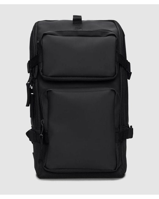 Rains Black Trail Cargo Backpack