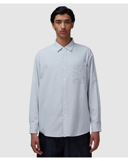 FRIZMWORKS Gray Og Stripe Oversized Shirt for men