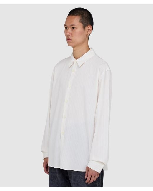 Our Legacy White Beyond Shirt Stripe Viscose for men