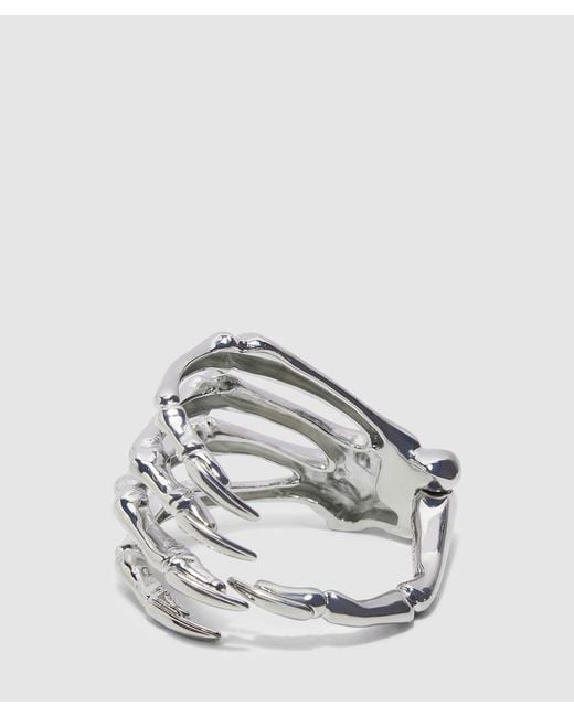 Raf Simons White Skeleton Hand Bracelet for men