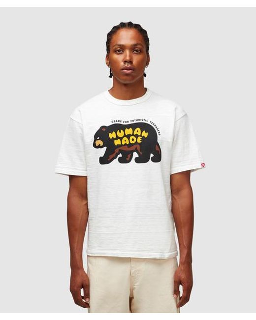 Human Made White Graphic Bear T-shirt for men