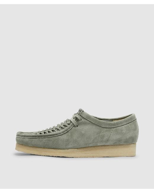 Clarks Green Wallabee Weave Shoe for men