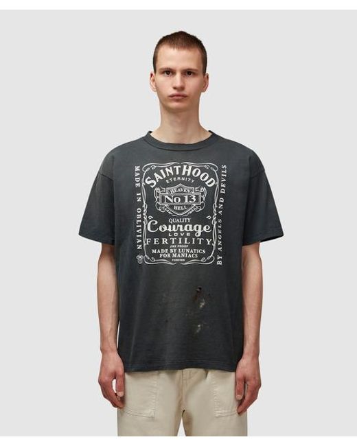 SAINT Mxxxxxx Black Skull Bike T-shirt for men