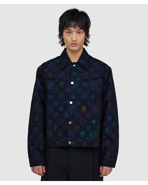 Casablanca Blue Heat Map Denim Jacket (Denim for men