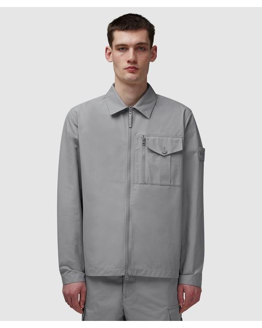 Stone Island Gray Ghost Waterproof Cotton Overshirt for men