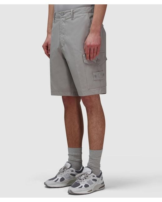 Stone Island Gray Ghost Weatherproof Cargo Short for men