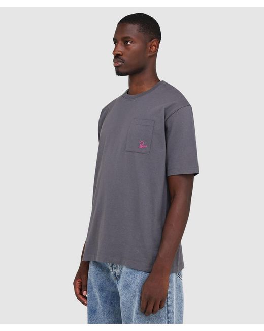 Parra Blue Signature Pocket T-Shirt for men