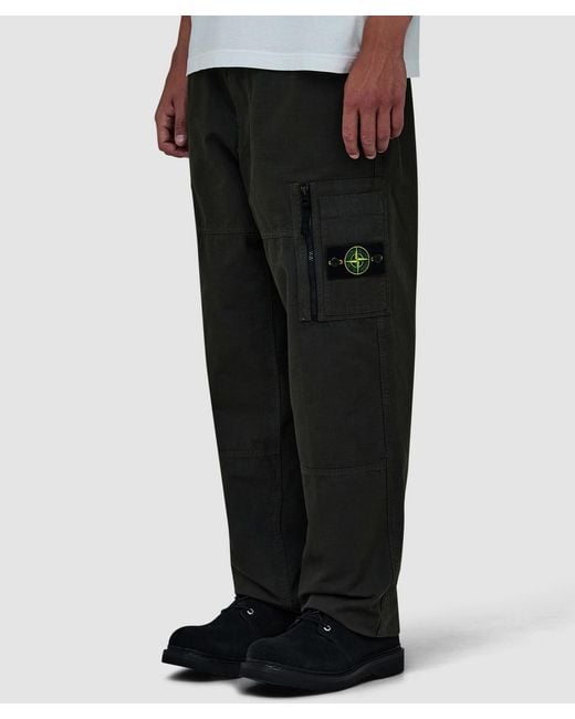 Stone Island Black Organic Cotton Pant for men