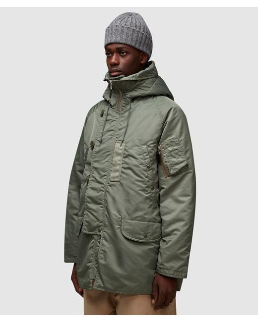 Beams Plus Green Mil Type N-3B Down Jacket for men