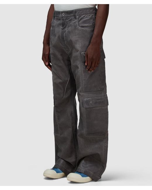 Rick Owens Gray Double Cargo Jean for men