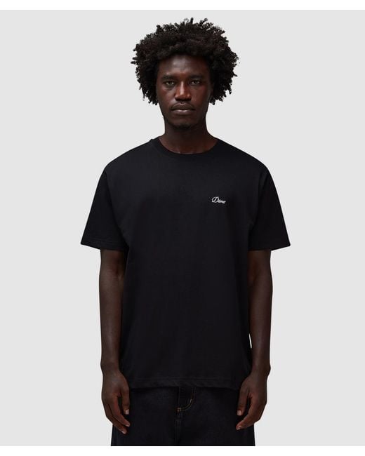 Dime Black Cursive Small Logo T-Shirt