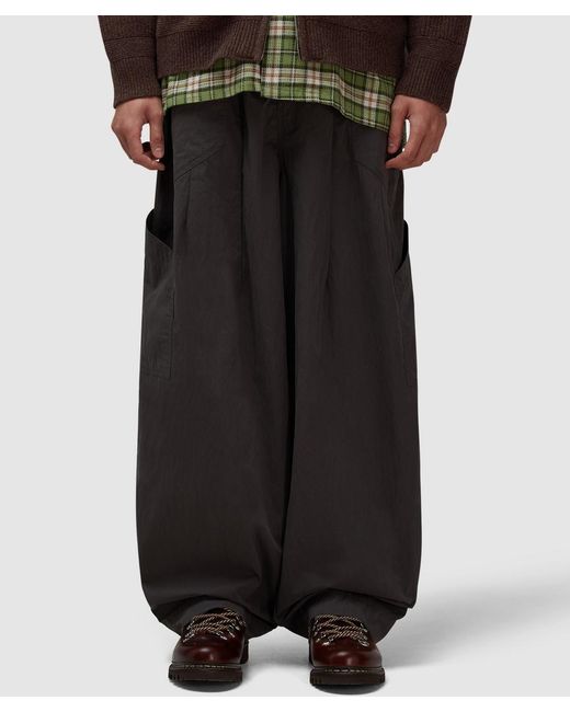 FRIZMWORKS Black Fold Fatigue Wide Pant (Charcoal for men