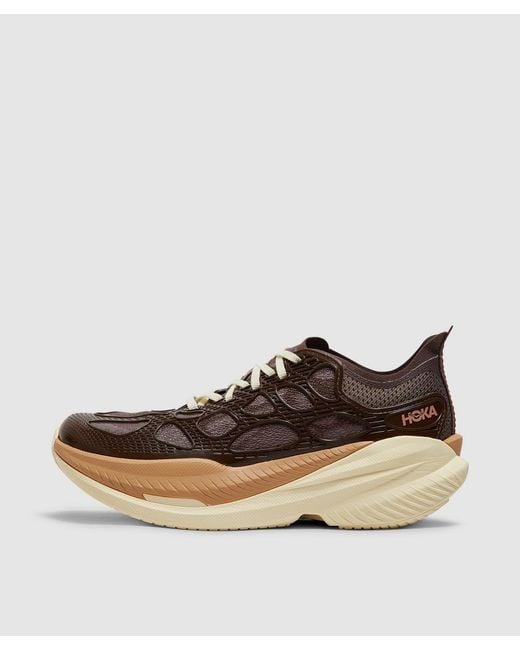 Hoka One One Brown Mach X Caged Sneaker (Walnut Maple for men
