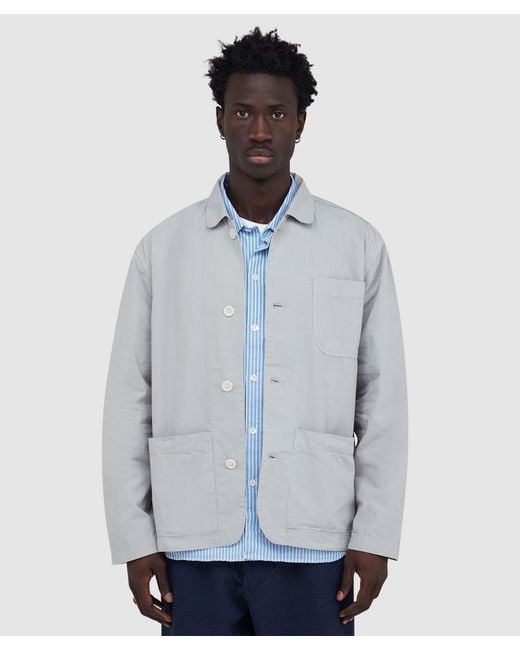Service Works Gray Easy Chef Shirt Jacket for men