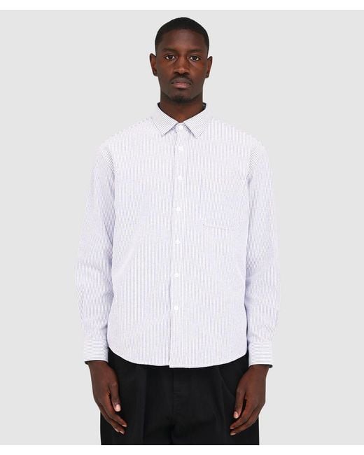 FRIZMWORKS White Og Stripe Oversized Shirt for men