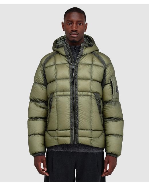 C.P. Company D.D. Shell Goggle Down Jacket (Seagrass in Green for