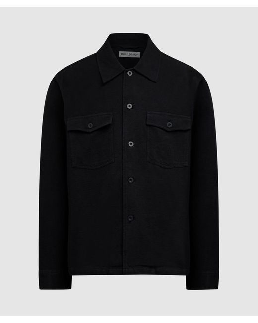 Our Legacy Brushed Cotton Coach Jacket in Black for Men Lyst UK
