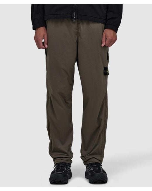 Stone Island Gray Ultralight Nylon Stretch-Tc Pant (Khaki for men