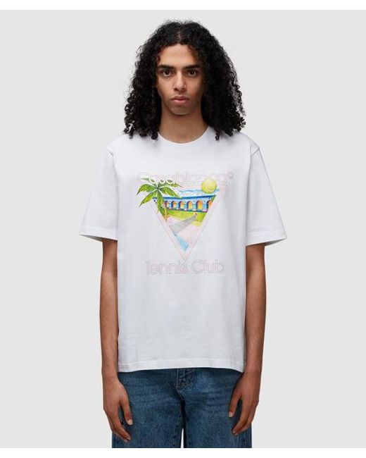 Casablancabrand White Tennis Club Icon T-shirt for men