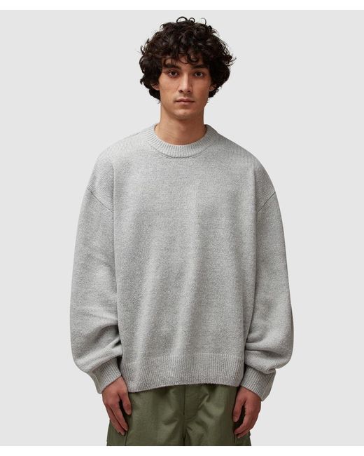 MKI Miyuki-Zoku Gray Mohair Blend Knit Sweatshirt for men