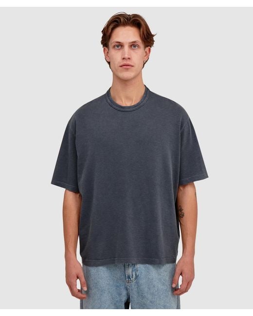 MKI Miyuki-Zoku Blue 220 Gsm Slub T-Shirt (Pigment for men