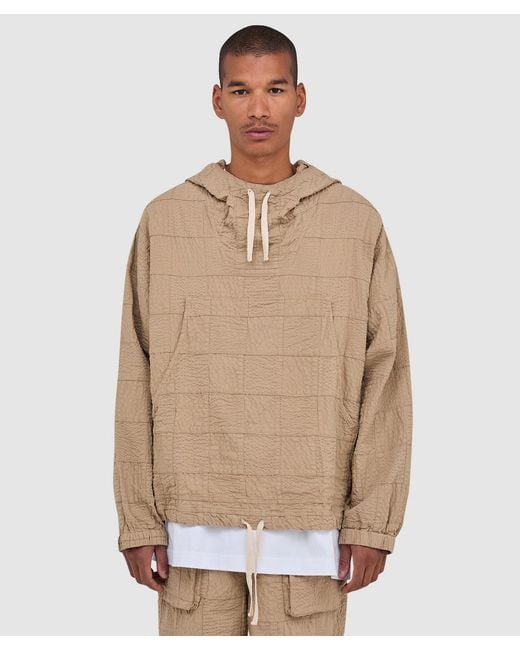 Cafe Mountain Natural Patchwork Foray Smock Jacket (Sand Seersucker for men