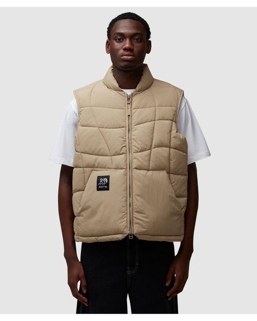 Parra Natural Waved Alien Puffer Vest for men