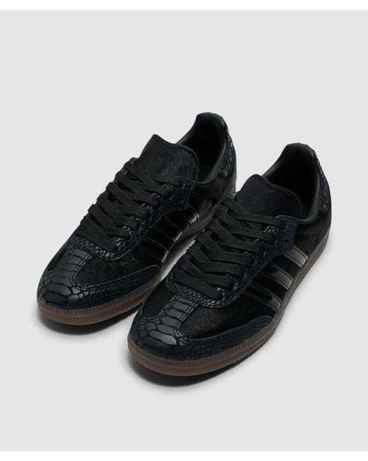 Adidas Black Samba Og 'Ponyhair' Sneaker (Core/Core/Off