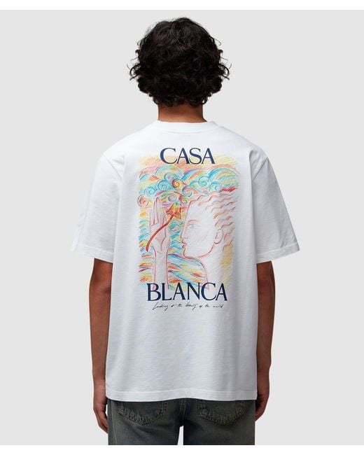 Casablanca White Mushroom Goddess T-Shirt for men