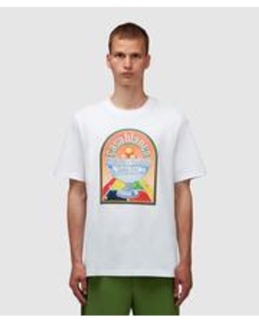 Casablancabrand White D'orange Brand-print Organic Cotton-jersey T-shirt X for men