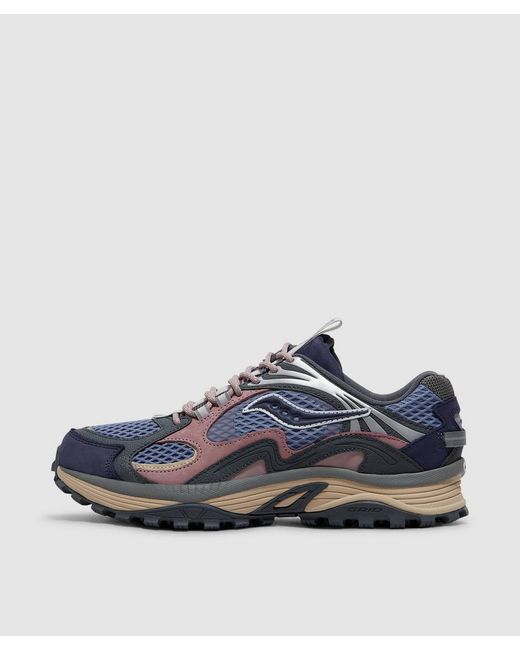 Saucony Blue Grid Aura X Sneaker for men