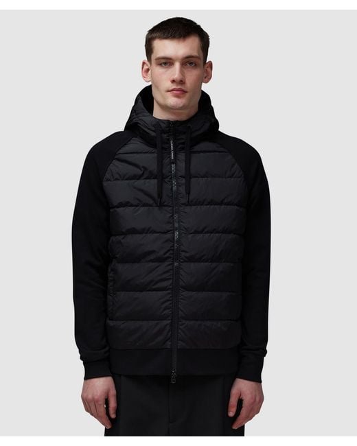 Canada Goose Black Hybridge Huron Full Zip Hooded Jacket for men