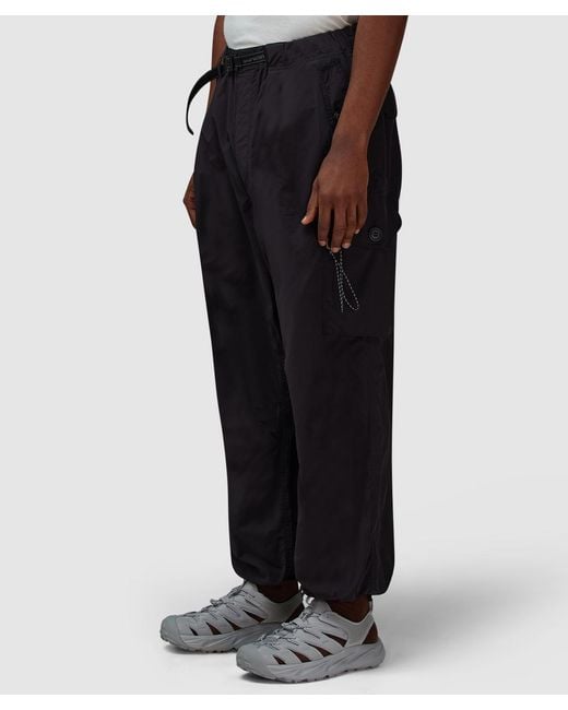 And Wander Black Oversized Cargo Pant for men