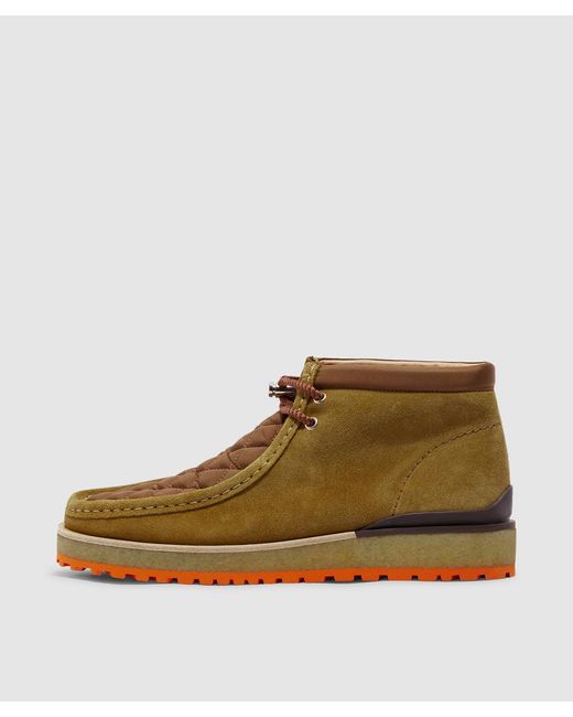 Moncler Natural X Clarks Originals Patterned Wallabee Boot for men