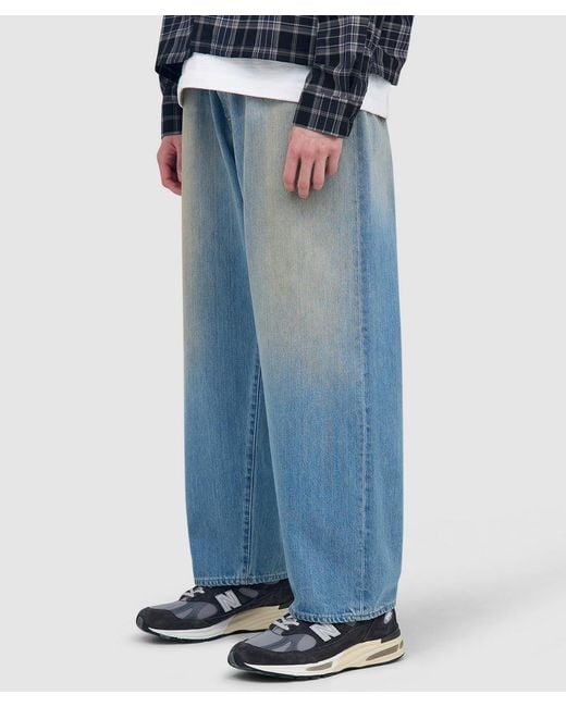 Beams Plus Blue Wide Denim Jean (Mid for men