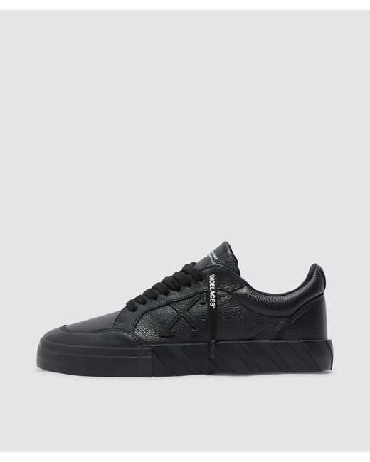 Off-White c/o Virgil Abloh Low Vulc Leather Sneaker in Black for Men ...